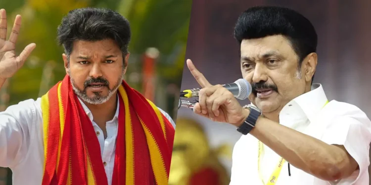 2026 சட்டமன்றத் தேர்தல்: தென் மாவட்டங்களில் திமுக முன்னிலை, தவெக இரண்டாமிடம் – ஜனநாயகன் கருத்துக்கணிப்பு