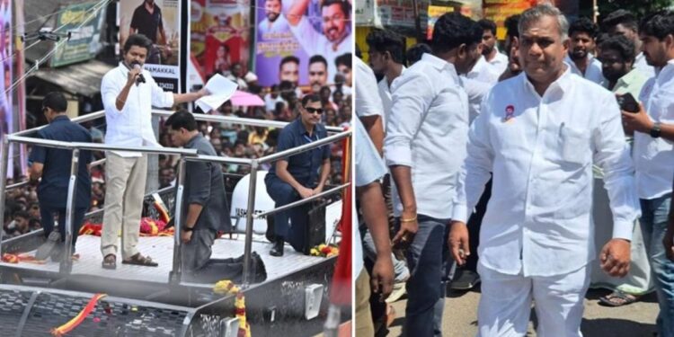 கரூர் மற்றும் நாமக்கல்லில் த.வெ.க பிரச்சாரக் கூட்டங்களால் சர்ச்சை: நிர்வாகிகள் கைது, வழக்குப் பதிவு, நீதிமன்றத்தில் அனல் பறக்கும் விவாதம்!