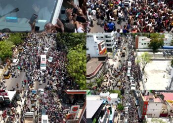 பெரம்பூரை அதிரவைத்த விஜய்: வேட்புமனு தாக்கலுக்குப் புறப்பட்ட தருணமே மக்கள்கடல்!