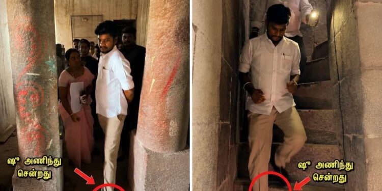 ஸ்ரீரங்கம் கோபுரத்தில் அமைச்சர் காலணியுடன் ஏறியது: மரபா? மீறலா? அரசியல் சர்ச்சைக்கு அப்பால் எழும் அடிப்படை கேள்விகள்!